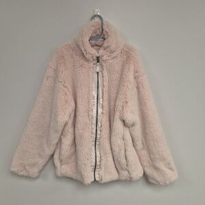 Patagonia Cozy Pink Faux Fur Jacket Sz XL / 14